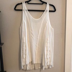 Free people white flowy tunic